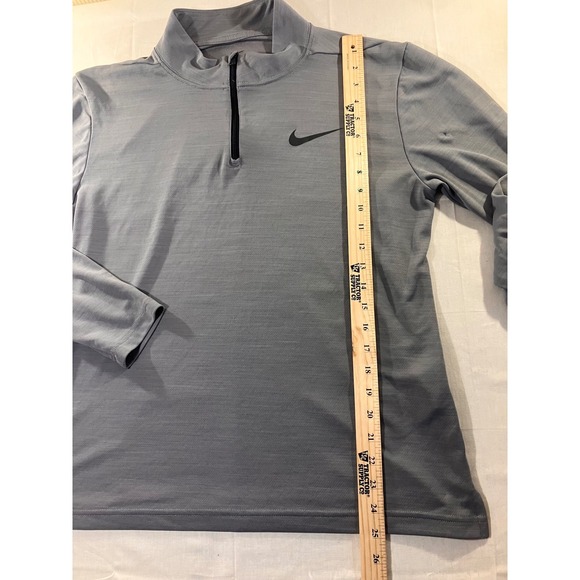 Nike Dri-FIT Men's Gray 1/4 Zip Long Sleeve Athletic Pullover Shirt Size M - Picture 3 of 9